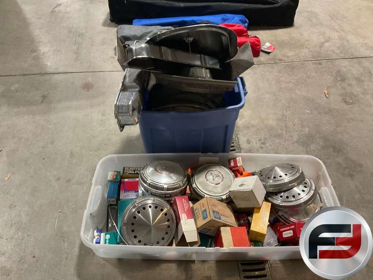 VINTAGE AUTO PARTS, HUB CAPS, VALVE COVERS, GASKETS, SEALS, SWITCHES