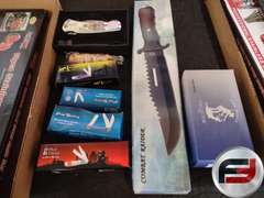 FLAT OF KNIVES, 10 PIECE STAINLESS STEEL STEAK KNIFE SET,