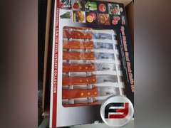 FLAT OF KNIVES, 10 PIECE STAINLESS STEEL STEAK KNIFE SET,