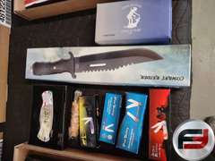FLAT OF KNIVES, 10 PIECE STAINLESS STEEL STEAK KNIFE SET,