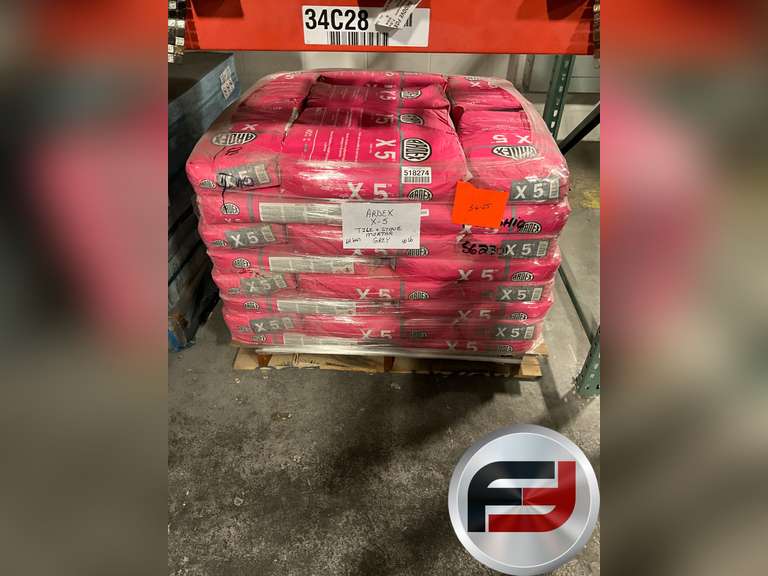 PALLET OF ARDEX TILE AND STONE MORTAR 64 BAGS