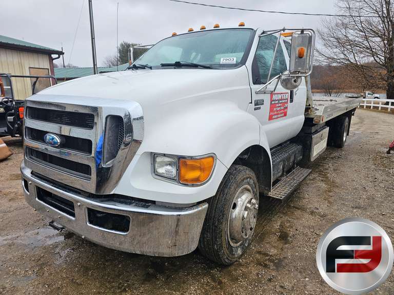 2008 FORD F-650 SINGLE AXLE ROLLBACK TRUCK VIN: 3FRNX65C68V666020