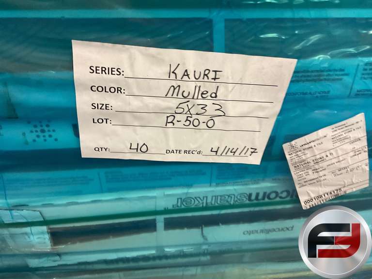PALLET OF KAURI, 5X33 STONE TILES, IN COLOR MULLED, QTY