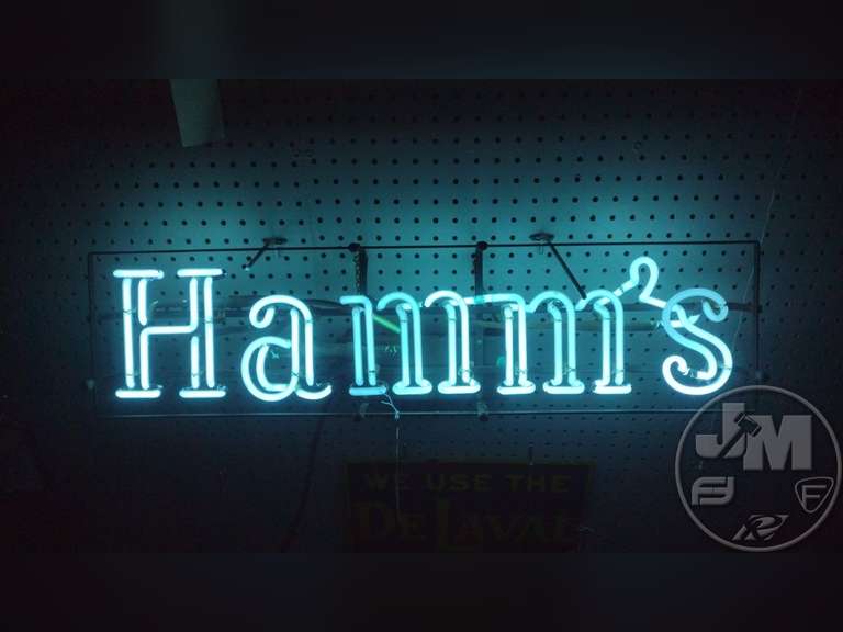 HAMM'S BEER NEON SIGN, 32"W X 8"H, WORKS Fahey Sales Auctioneers