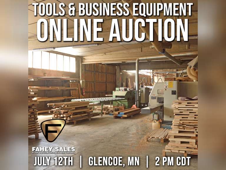 ONLINE ONLY JULY 2022 TOOLS & BUSINESS EQUIPMENT - BIDDING BEGINS CLOSING TUESDAY, JULY 12TH @ 2 PM CDT