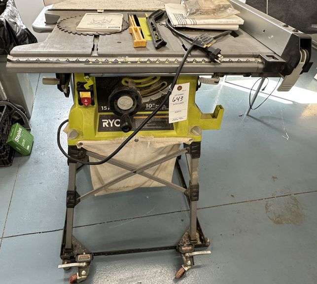 Ryobi 10” table saw Kessler Auction & Realty Co., INC.