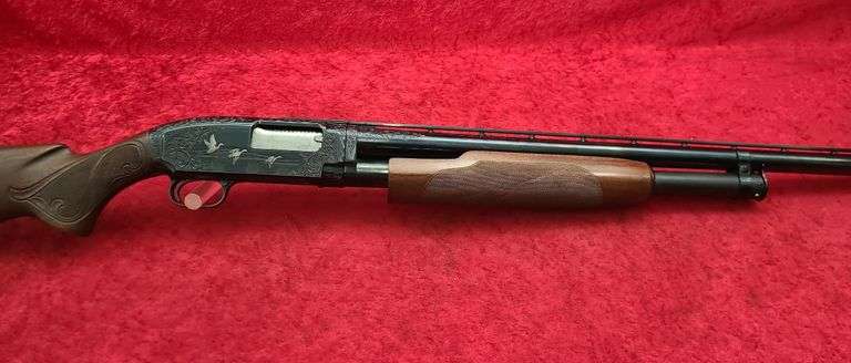 Custom Engraved Winchester Model 12 Heavy Duck Shotgun - Kramer Auction LLC