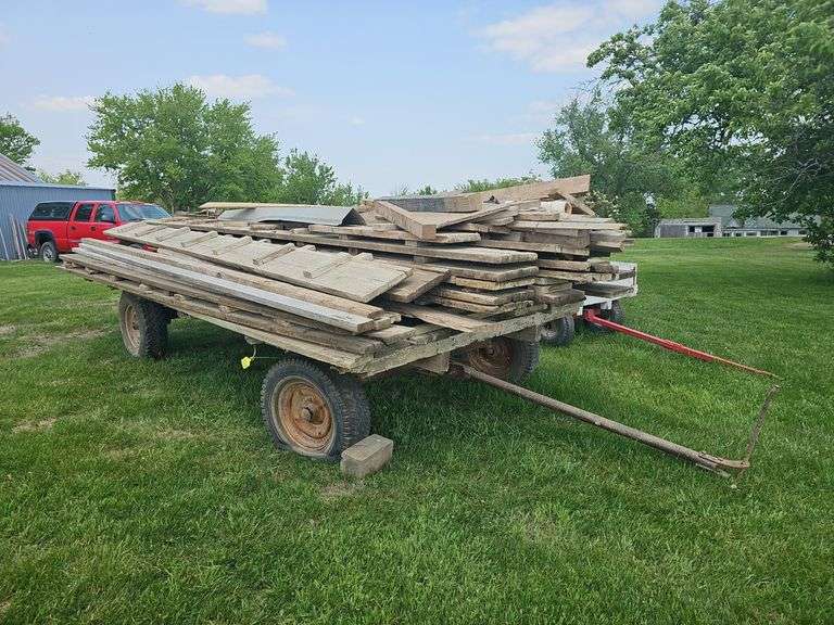 Flatbed Wagon w/Lift & Cement Form Lumber Kramer Auction LLC