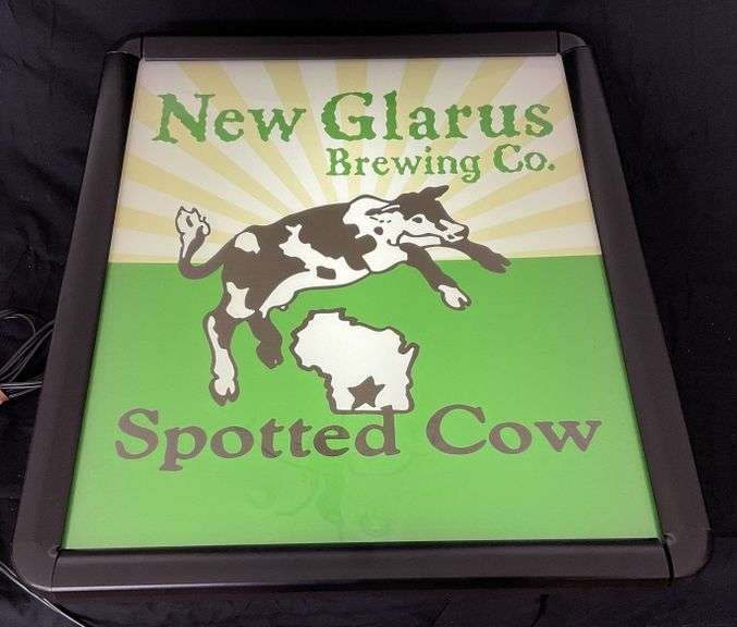 New Glarus Brewing Co. lighted sign Legacy Auction Company