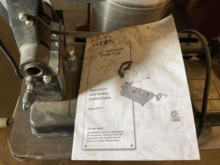 Wilton 14 inch abrasive chopsaw on stand Legacy Auction Company