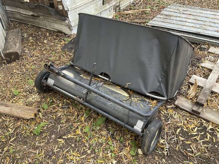 Pull behind yard sweeper Legacy Auction Company