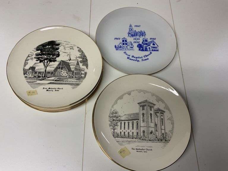 Waverly Iowa Church plates Legacy Auction Company