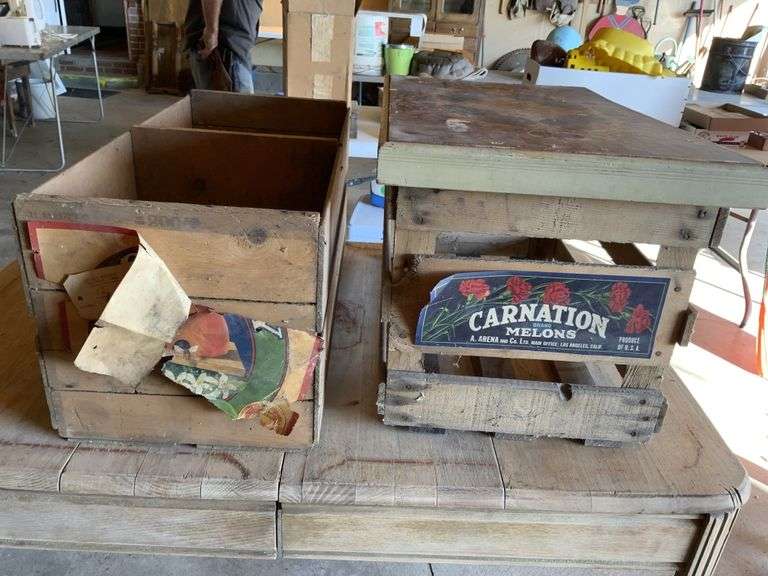 Two wood crates Legacy Auction Company