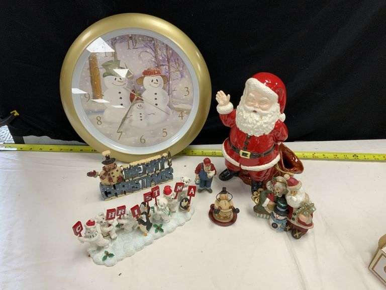 Christmas items, clock Legacy Auction Company