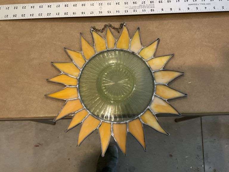 Leaded glass wall hanging Legacy Auction Company