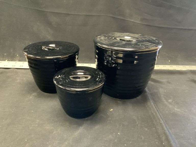 Black canister set Legacy Auction Company