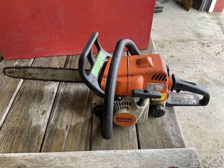 Stihl chainsaw, runs but will not shut off! Legacy Auction Company