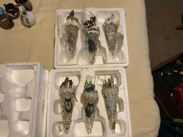 Ashton Drake wolf ornaments Legacy Auction Company