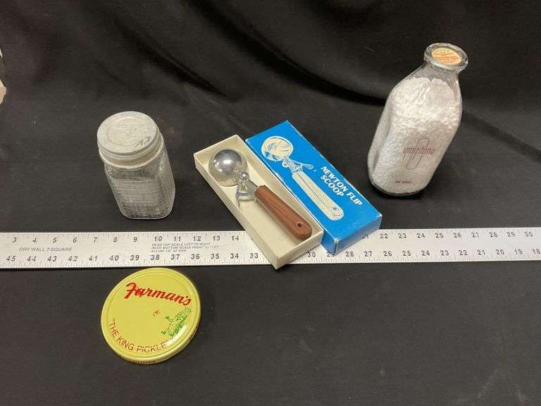 Milk bottle, ice cream scoop etc. Legacy Auction Company