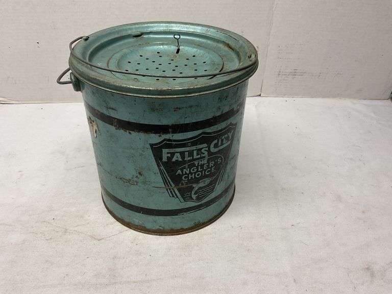 Falls City minnow bucket Legacy Auction Company