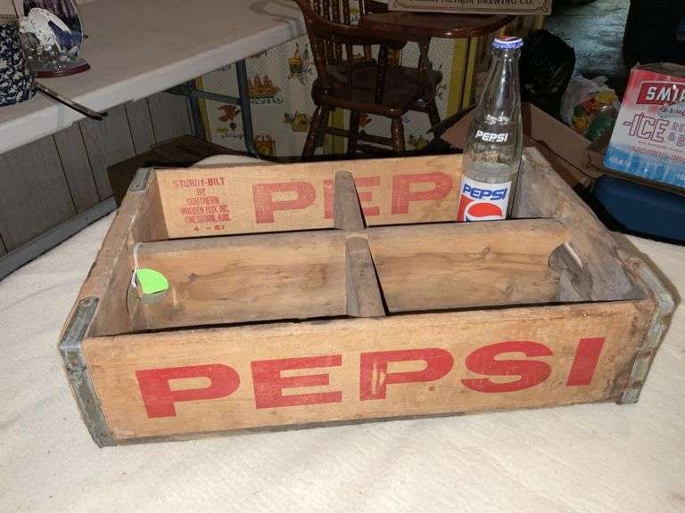 Pepsi crate with bottle Legacy Auction Company