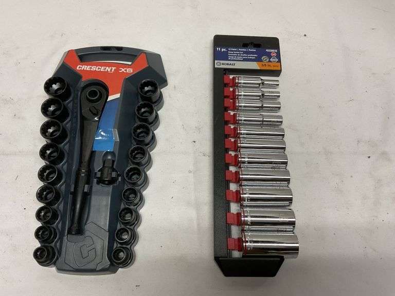 Kobalt Three eights standard deep well sockets Legacy Auction Company