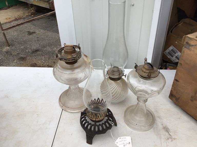 Vintage oil lamps Legacy Auction Company