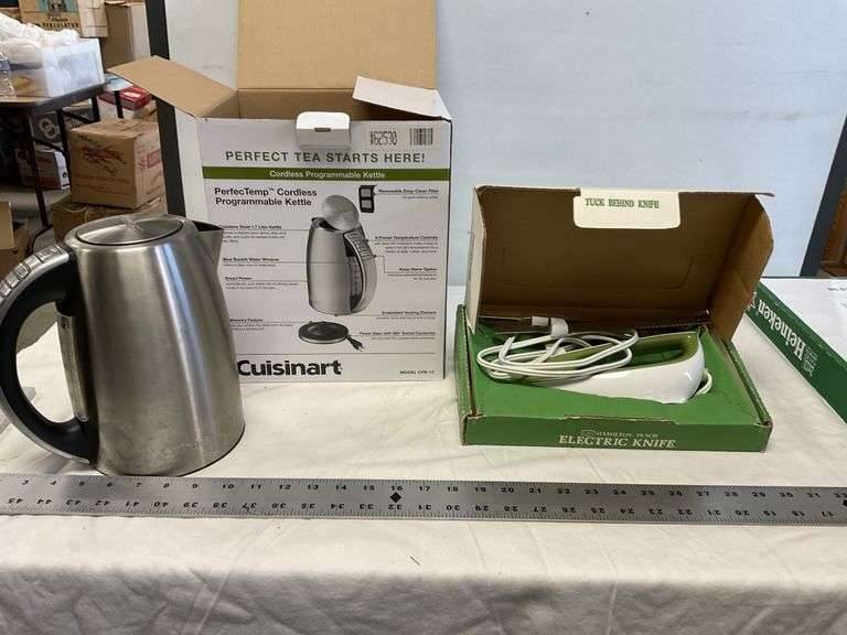 Hamilton Beach electric knife and Cuisinart Legacy Auction Company