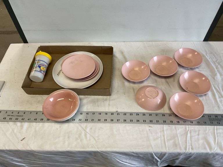 Pink dishes Legacy Auction Company