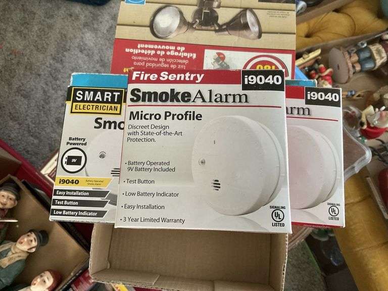 Security light, work light and smoke alarms Legacy Auction Company