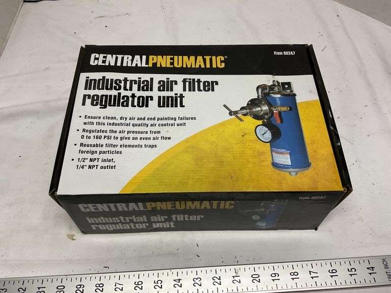 Central pneumatic industrial air filter regulator Legacy Auction Company