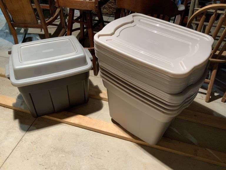 Rubbermaid totes and lids legacy auction company