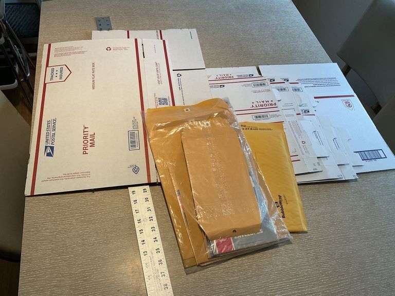 Shipping boxes and envelopes Legacy Auction Company