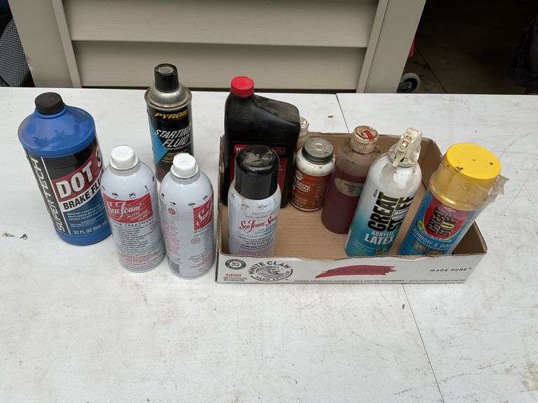 Brake fluid starting fluid etc. Legacy Auction Company