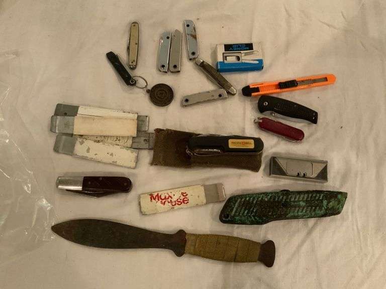 Assorted box cutters and knives Legacy Auction Company