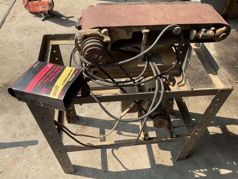 Sears 6 inch belt sander with stand and extra Legacy Auction Company