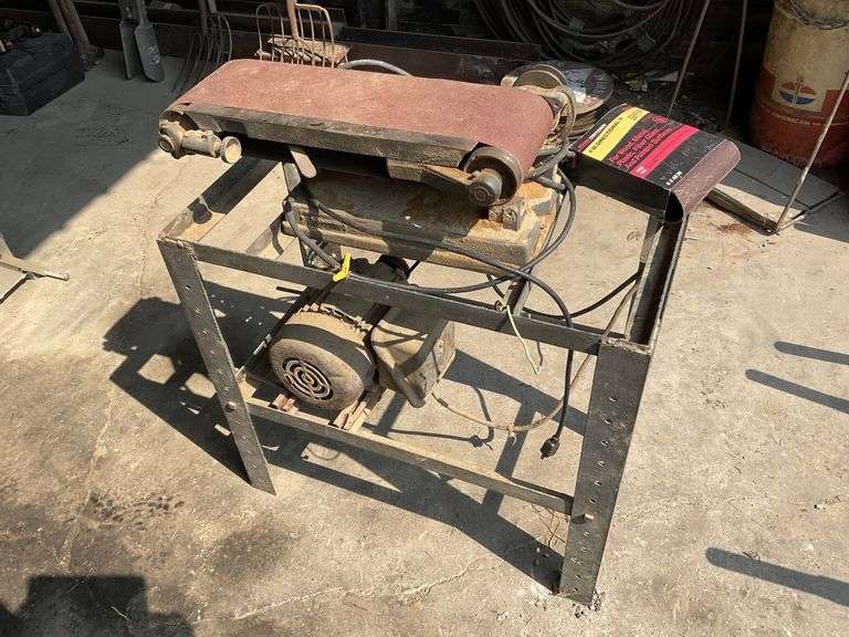 Sears 6 inch belt sander with stand and extra Legacy Auction Company