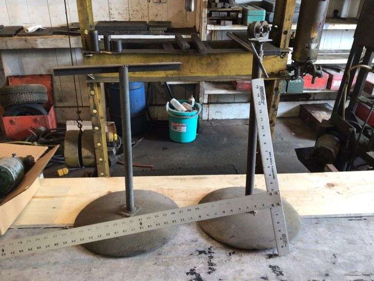 2 Metal stands Legacy Auction Company