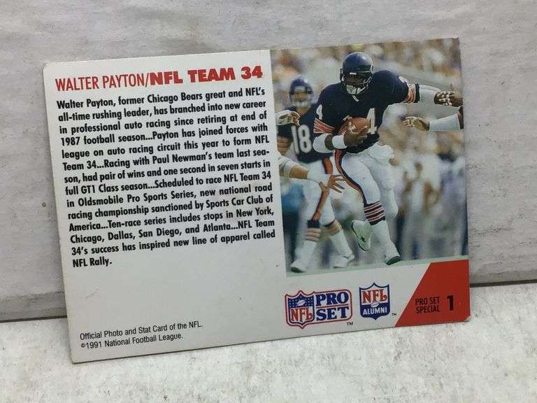 Walter Payton Signed NFL Card Legacy Auction Company