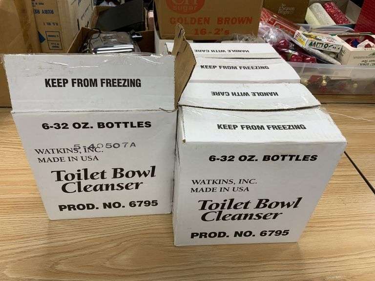 Three boxes of Watkins toilet bowl cleanser Legacy Auction Company