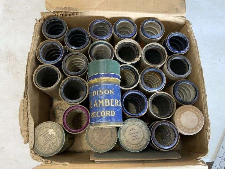 Edison blue Amberol cylinder records Legacy Auction Company