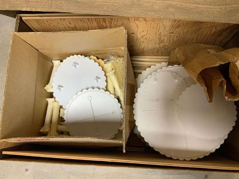 Plastic cake stands Legacy Auction Company