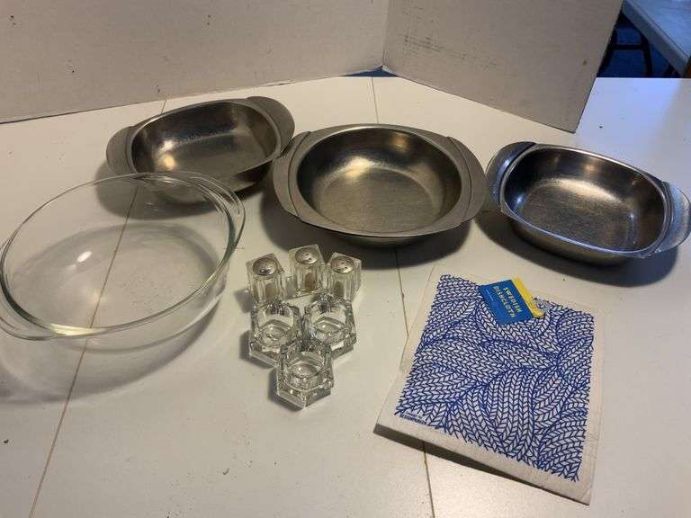 Pans, salt dips, salt and pepper etc. Legacy Auction Company