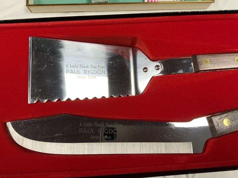 Washington knife set, and complementary Legacy Auction Company