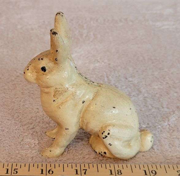 Vintage Cast Iron Rabbit Still Bank Legacy Auction Company