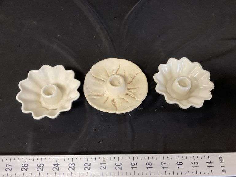 Red Wing candle holders Legacy Auction Company