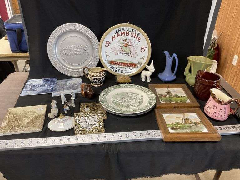 Scenic tiles, serving plates etc. Legacy Auction Company