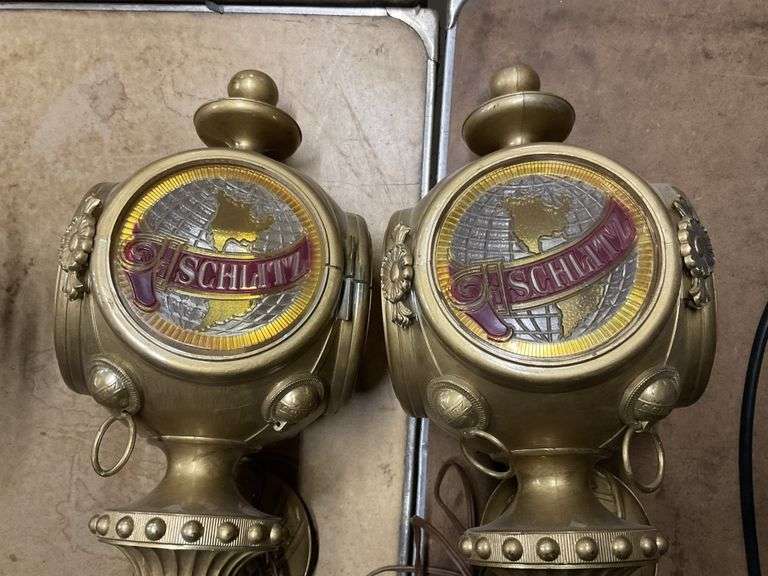 Two lighted Schlitz Beer wall lights Legacy Auction Company