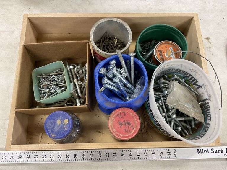 Screws, nuts, and bolts etc. Legacy Auction Company