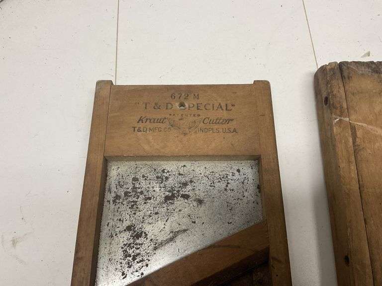 Kraut cutter, T & D Special Legacy Auction Company